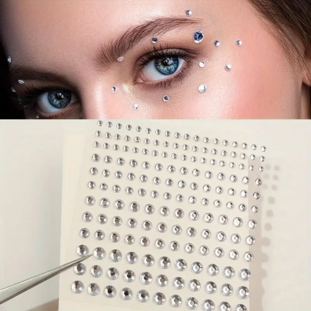 Rhinestone Nail Gem - 165 Buah Stiker Berlian Imitasi Berperekat,