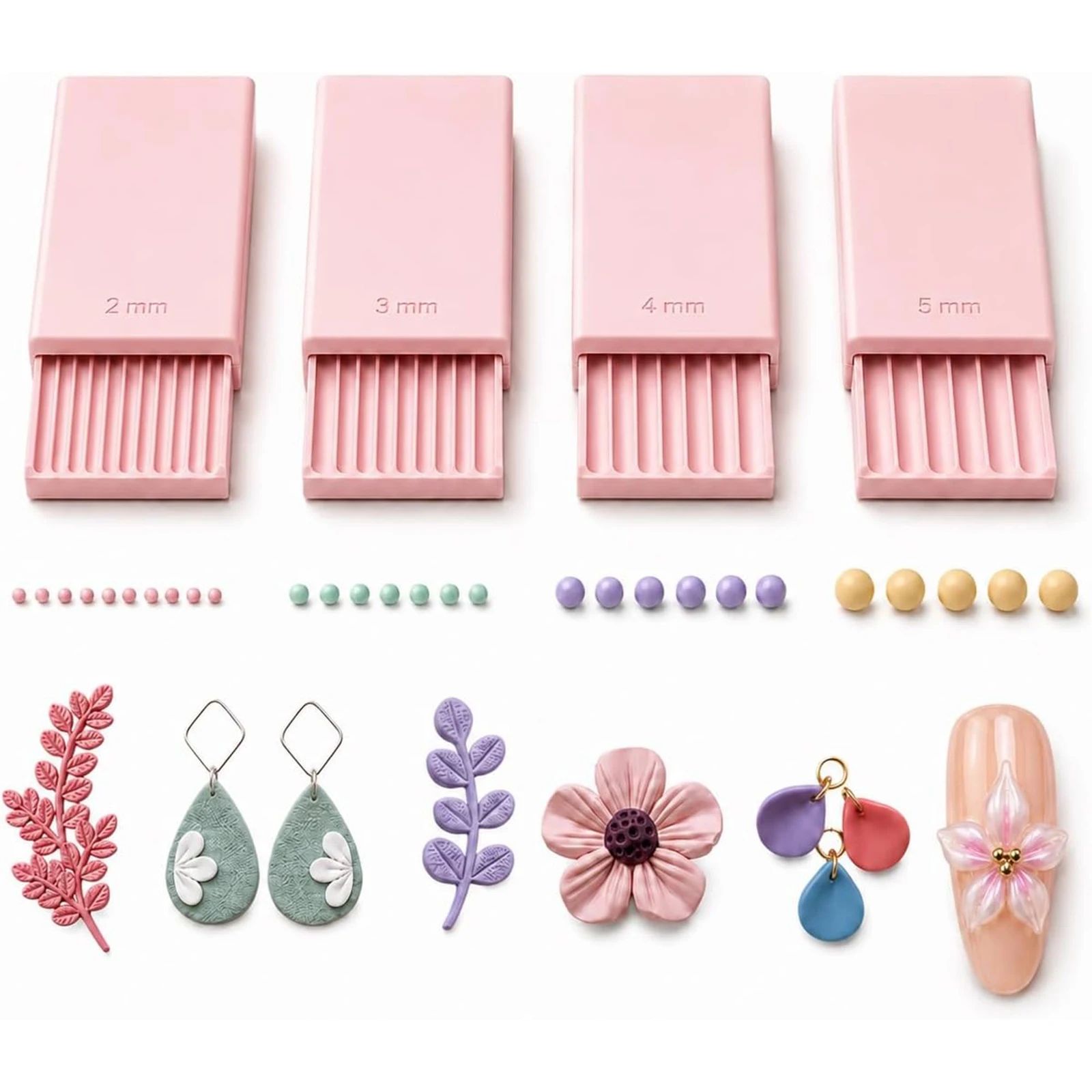 Nail Art Gel - 4PCS Alat Pembuat Bola Gel Tanah