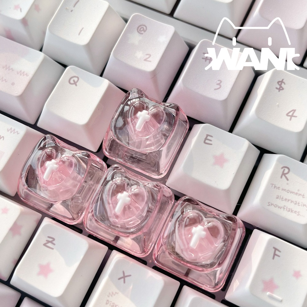 Nail Art Emerald - Keycap Lucu Transparan Resin Kawayi Keycap