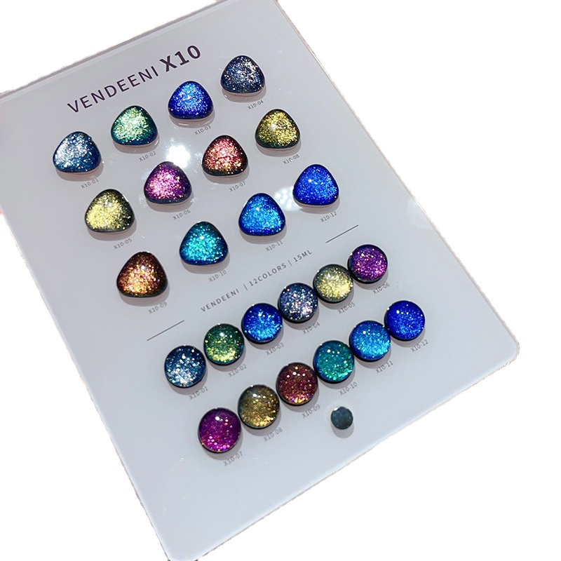 Nail Art Gel - VENDEENI 18 Warna 12 Warna Glitter