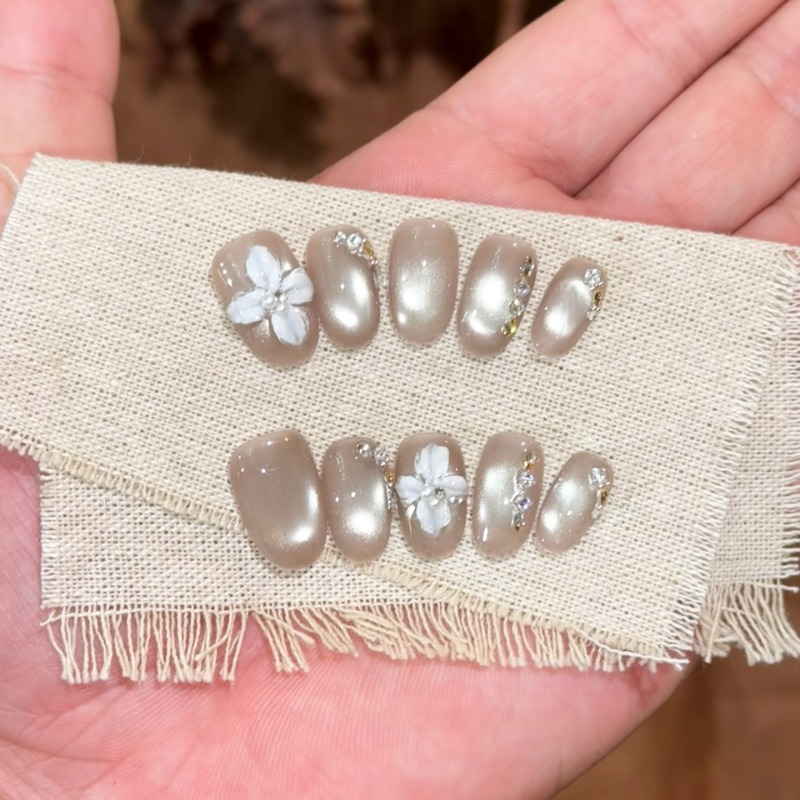 Kuku Palsu Buatan Tangan 3D Ca - Nail Art Cat Eye Simple ulasan dan harga