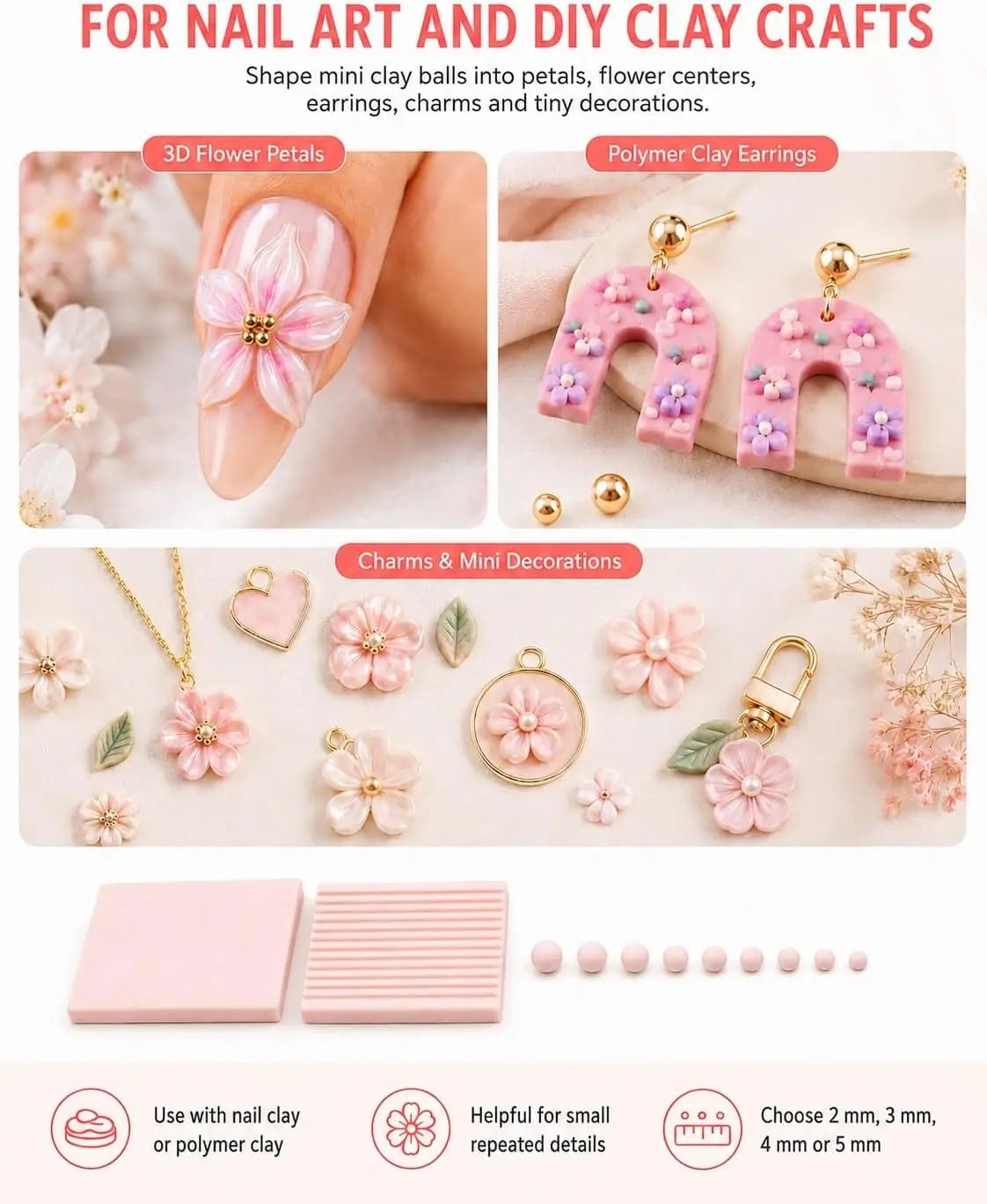 4PCS Alat Pembuat Bola Gel Tan - Nail Art Gel ulasan dan harga