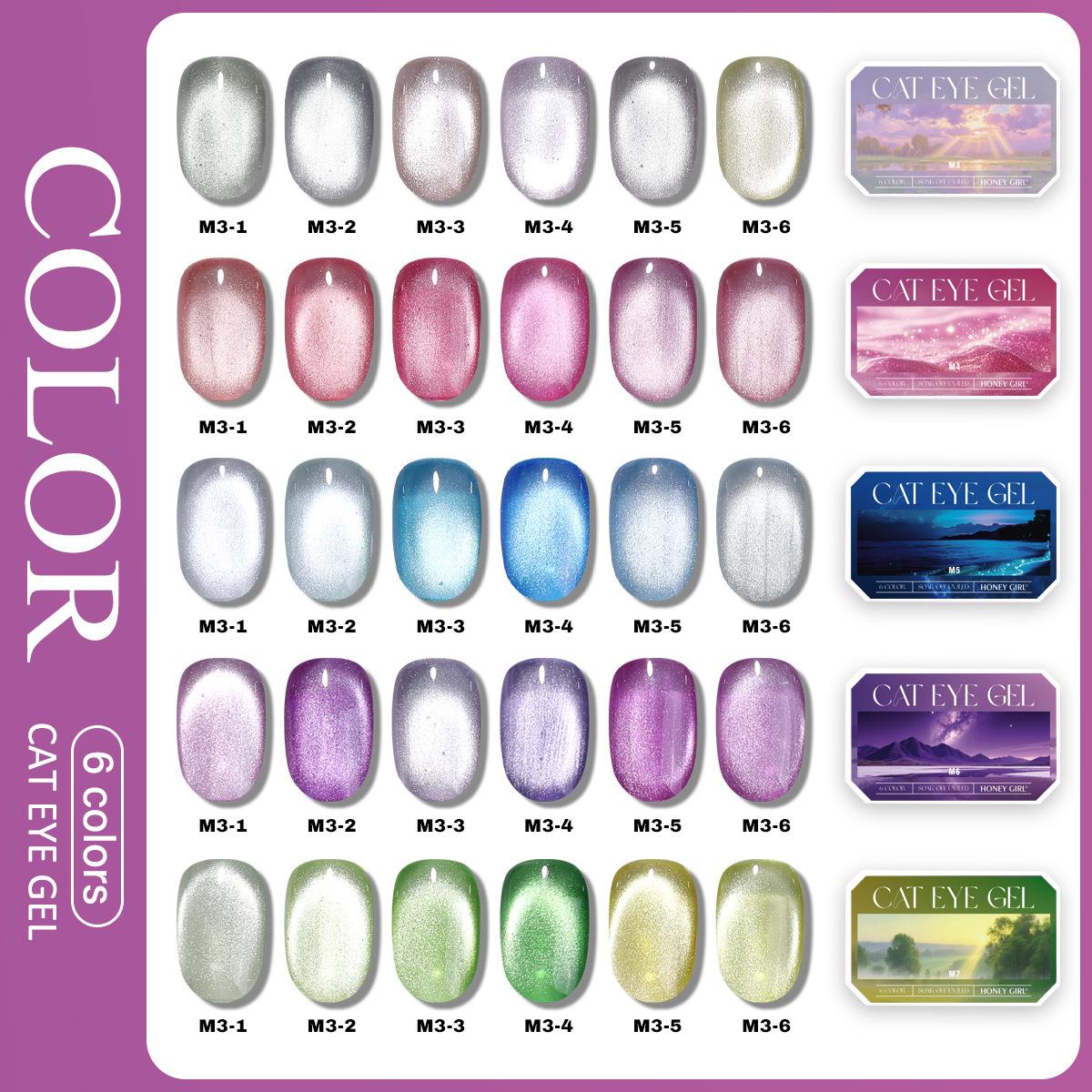 Palet Cat Kuku Gel Mata Kucing - Nail Art Emerald ulasan dan harga