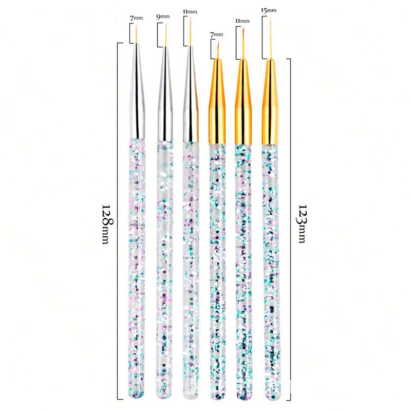 3 buah Set Kuas Liner seni kuk - Nail Fan Brush ulasan dan harga