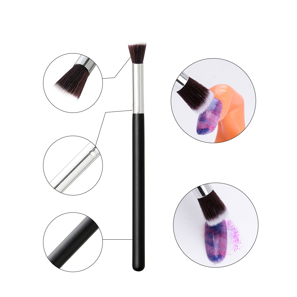 BNG kuas bubuk celup kuku lemb - Nail Fan Brush ulasan dan harga