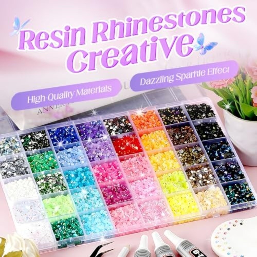 Kit Rhinestone Resin Multiwarn - Rhinestone Nail Gem ulasan dan harga
