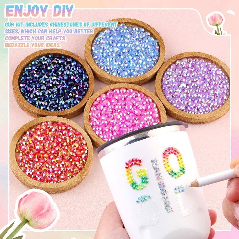 Kit Rhinestone Resin Multiwarn - Rhinestone Nail Gem ulasan dan harga