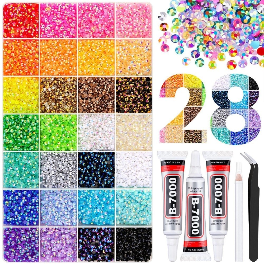 Kit Rhinestone Resin Multiwarn - Rhinestone Nail Gem ulasan dan harga