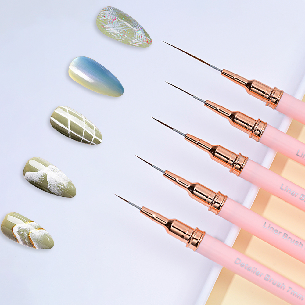 5 Buah/Set Kuas Garis Perancis - Nail Fan Brush ulasan dan harga