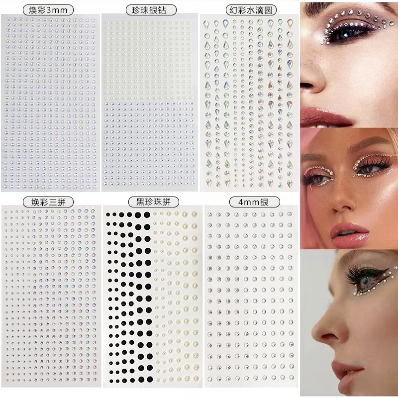 Berlian Imitasi Putih 2mm 3mm  - Rhinestone Nail Gem ulasan dan harga