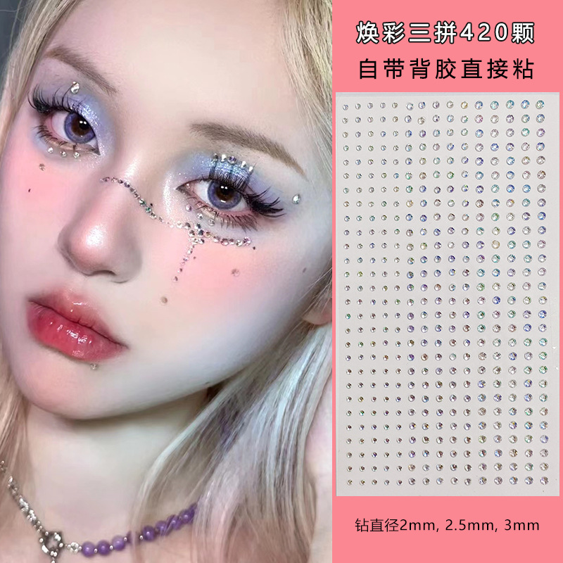 Berlian Imitasi Putih 2mm 3mm  - Rhinestone Nail Gem ulasan dan harga