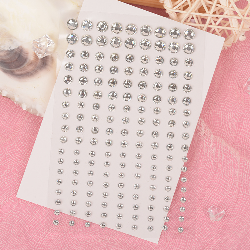 Berlian Imitasi Putih 2mm 3mm  - Rhinestone Nail Gem ulasan dan harga