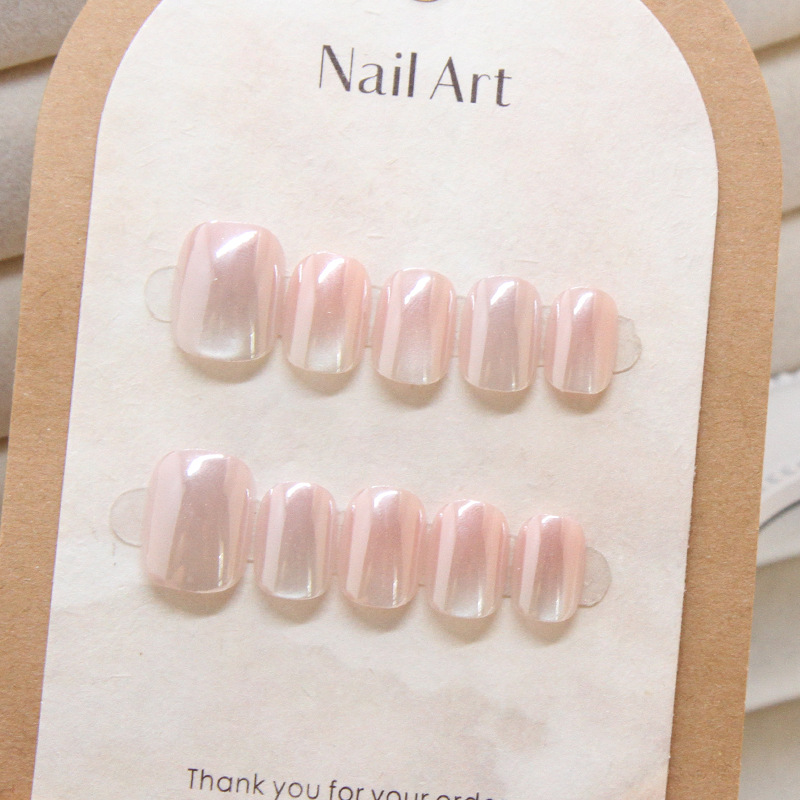 Kuku palsu buatan tangan wanit - Nail Art Cat Eye Simple ulasan dan harga