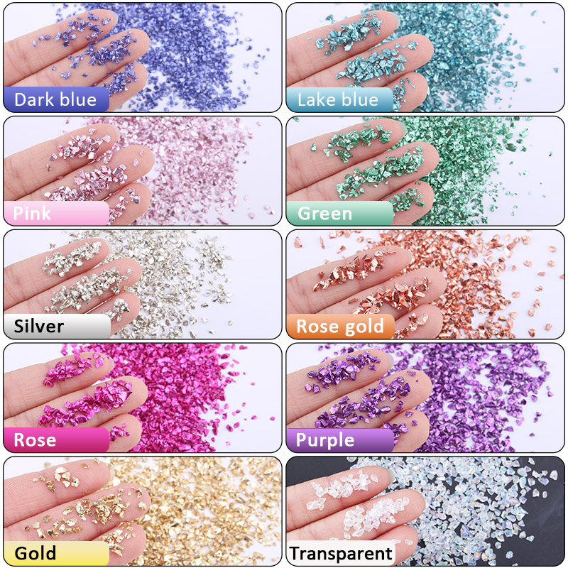 Epoxy Resin logam berwarna-war - Nail Art Emerald ulasan dan harga