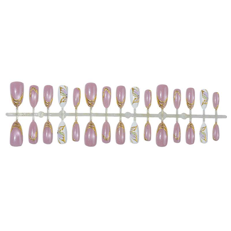 Kuku Palsu Almond Cat Eye Moti - Nail Art Cat Eye Simple ulasan dan harga