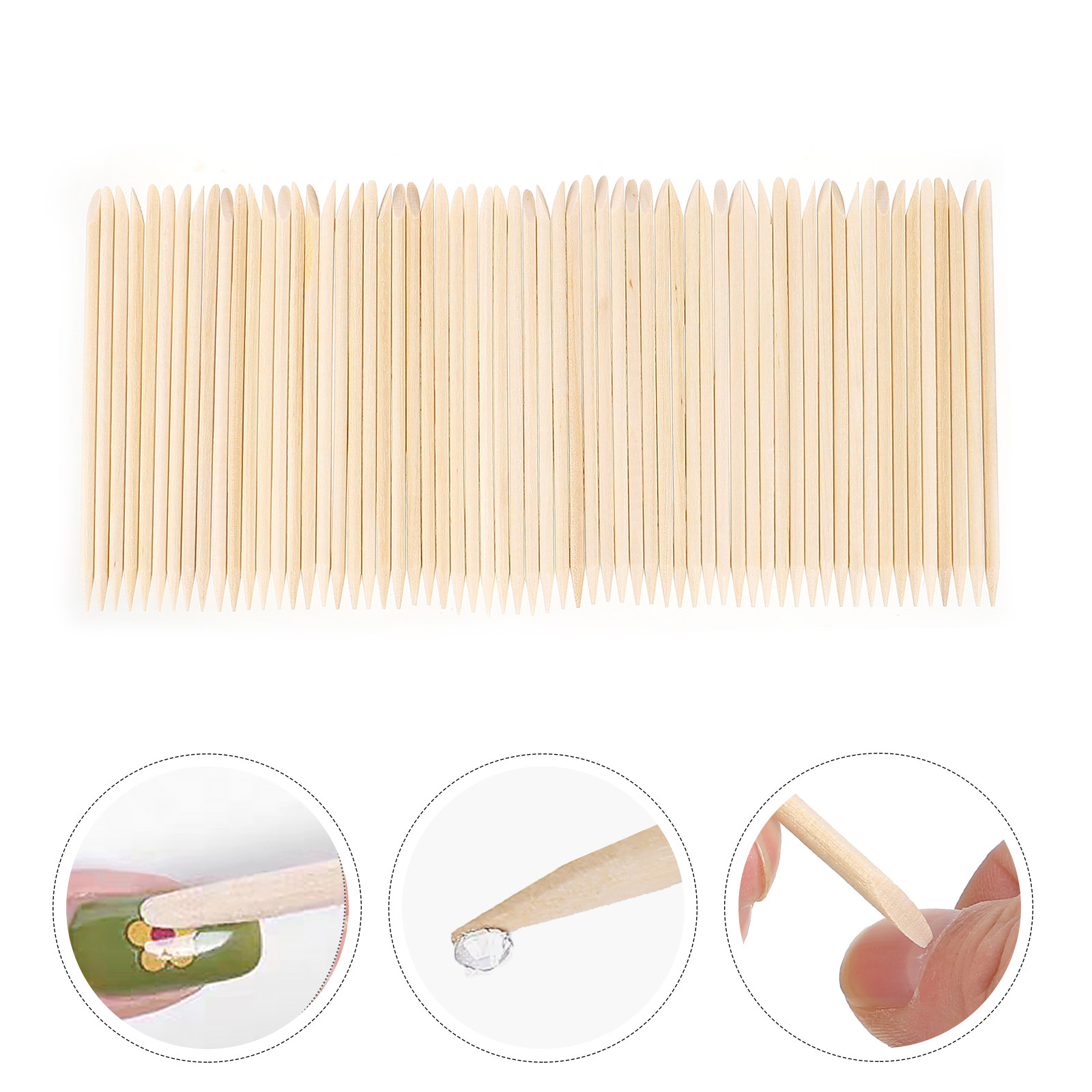 200pcs Stik Kutikula Kayu Oran - Nail Art Gel ulasan dan harga