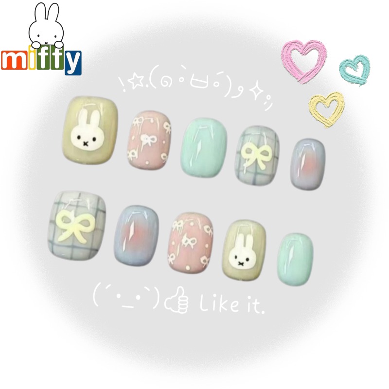 Kelinci Miffy |   Miffy Berwar - Nail Art Quirky ulasan dan harga