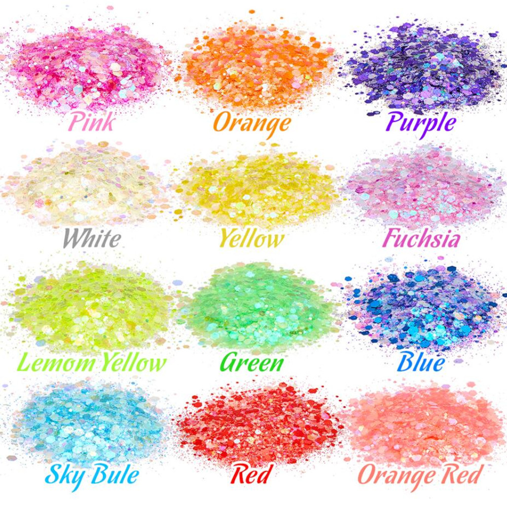24 Warna Payet Bercahaya Berca - Nail Art Emerald ulasan dan harga