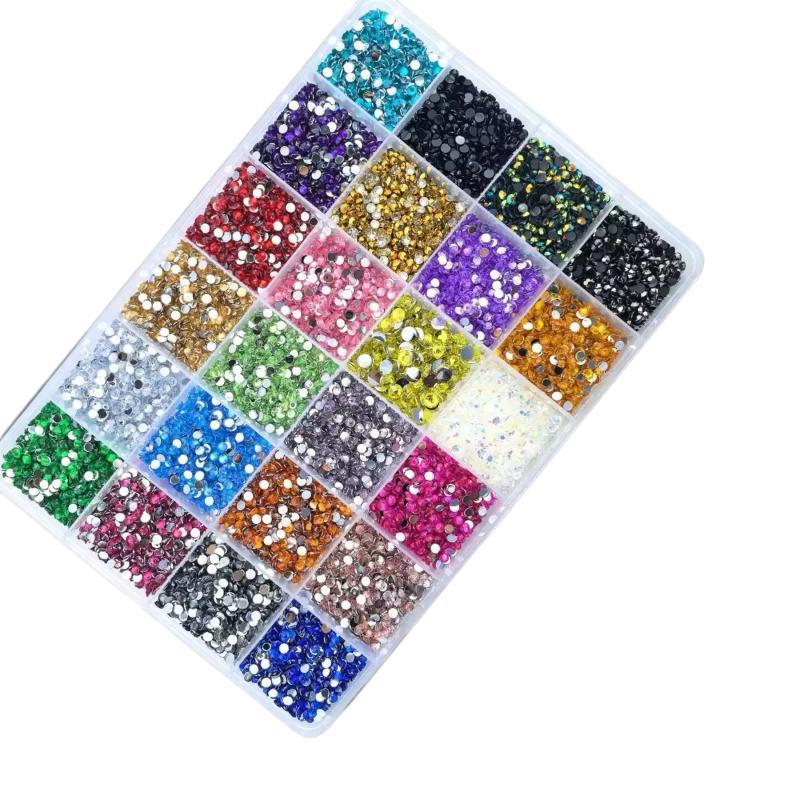 15 Warna Resin Rhinestone Kit  - Rhinestone Nail Gem ulasan dan harga