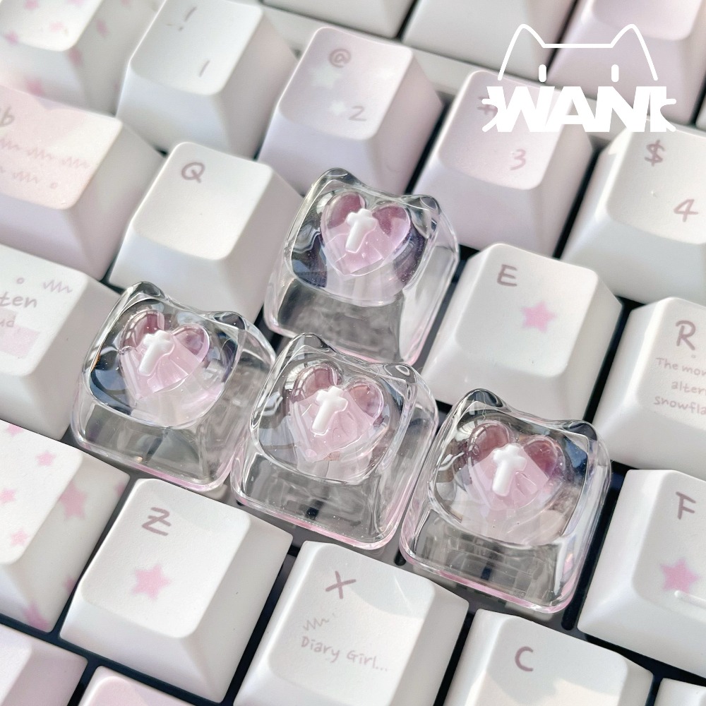 Keycap Lucu Transparan Resin K - Nail Art Emerald ulasan dan harga