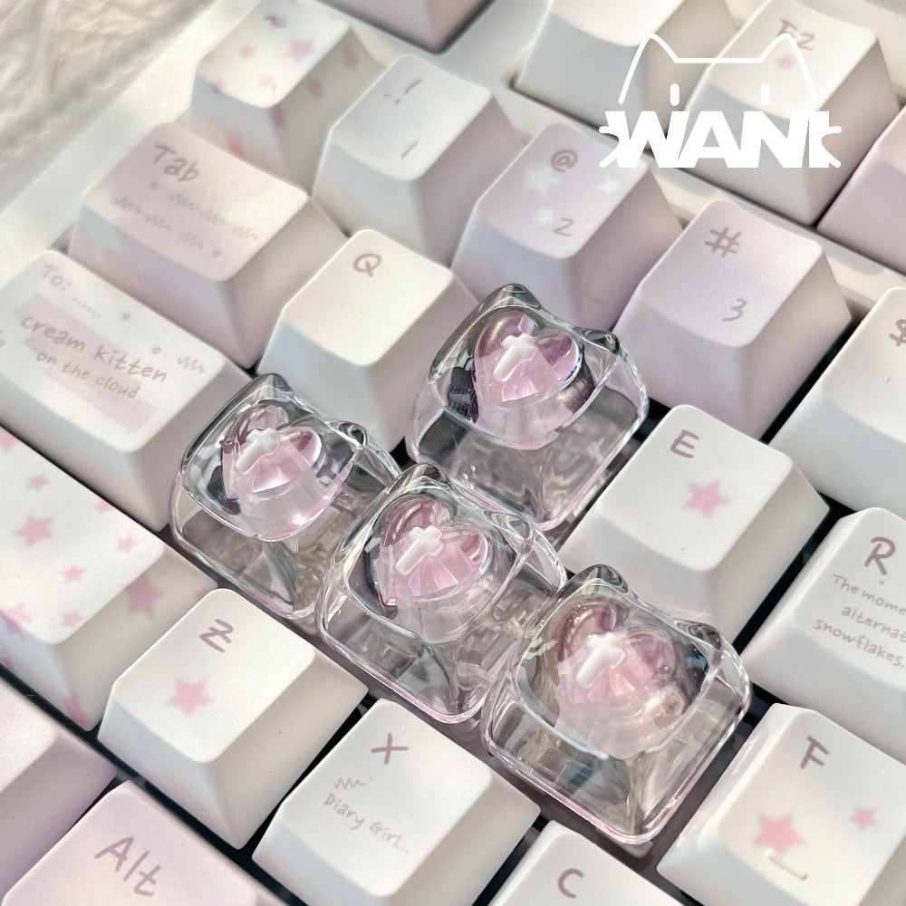 Keycap Lucu Transparan Resin K - Nail Art Emerald ulasan dan harga