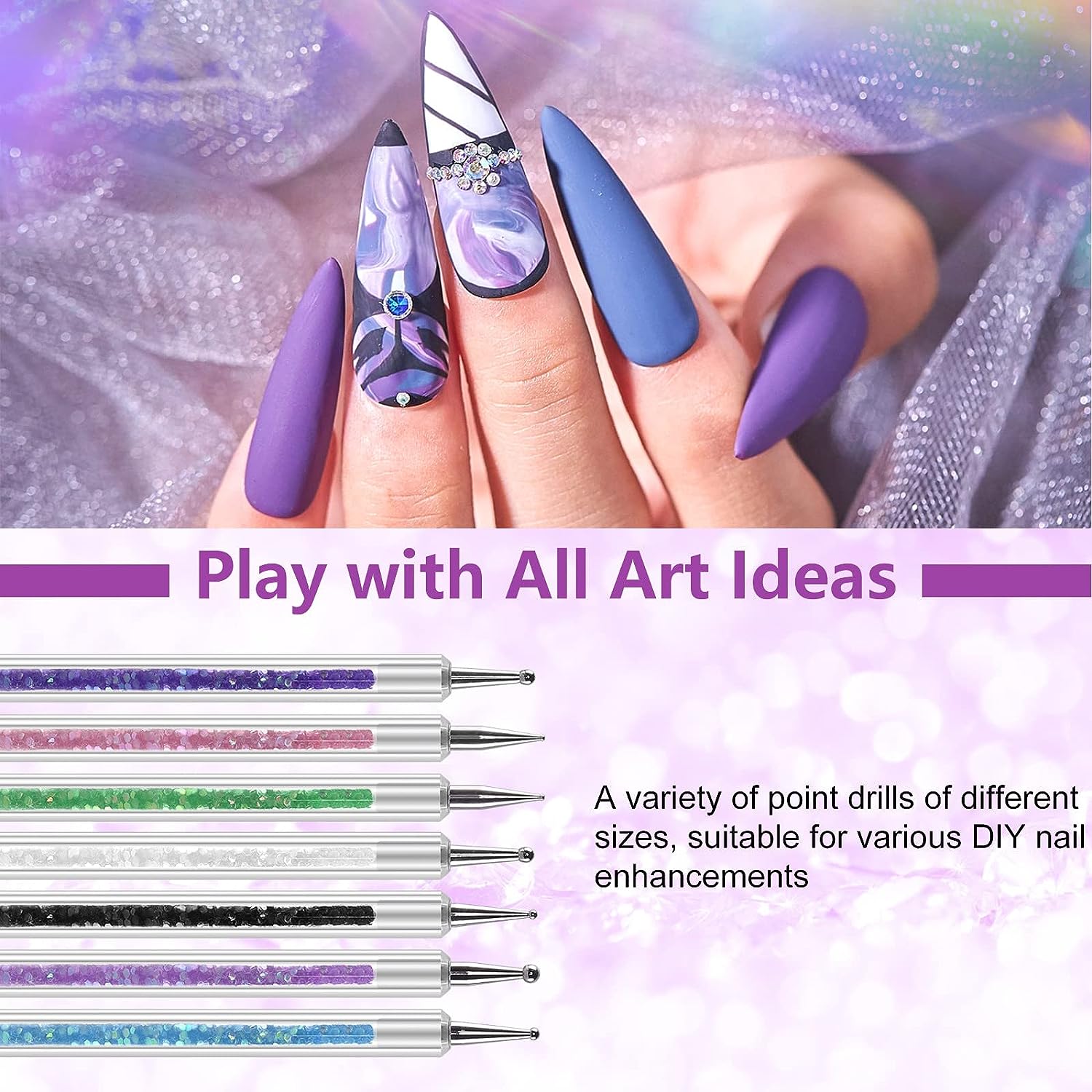 6/31 buah kuas seni kuku desai - Nail Fan Brush ulasan dan harga