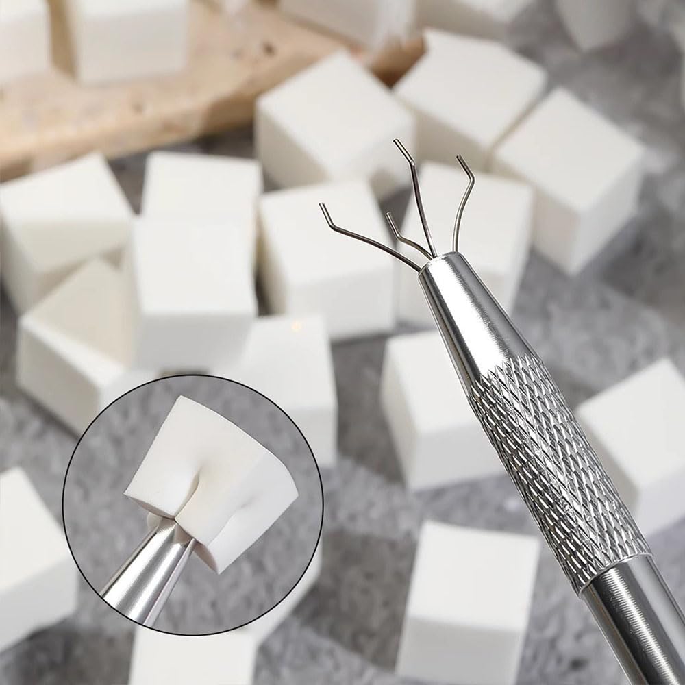 Spons Lembut Mini Bentuk Kubus - Nail Fan Brush ulasan dan harga
