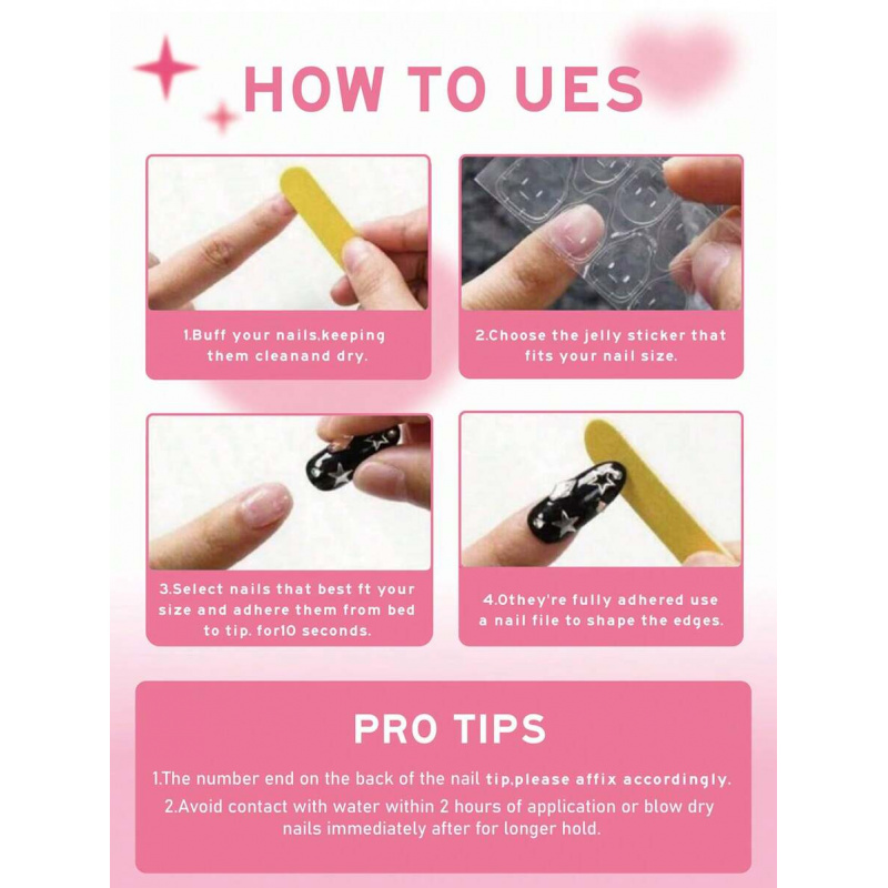 10 Pcs Kuku Palsu Almond Mediu - Nail Art Cat Eye Simple ulasan dan harga