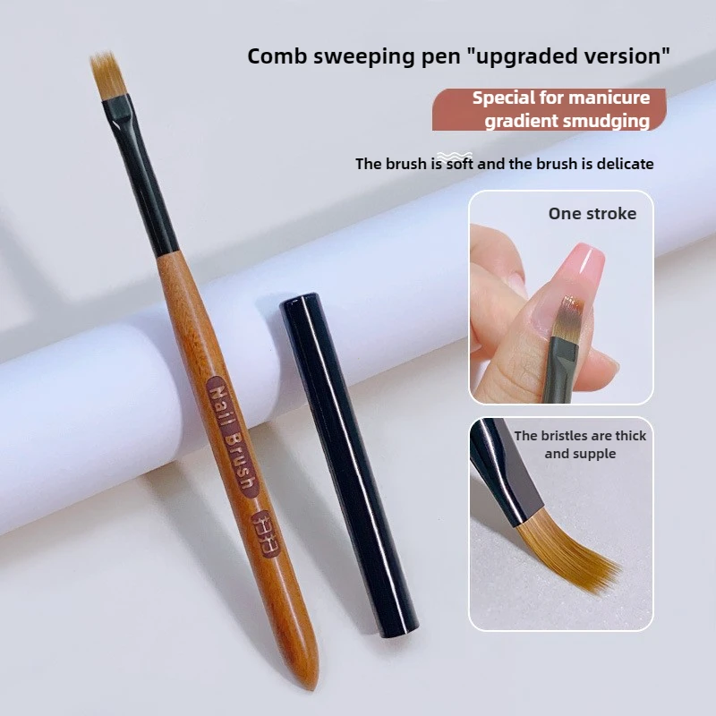 Gradien kuas seni kuku akrilik - Nail Fan Brush ulasan dan harga