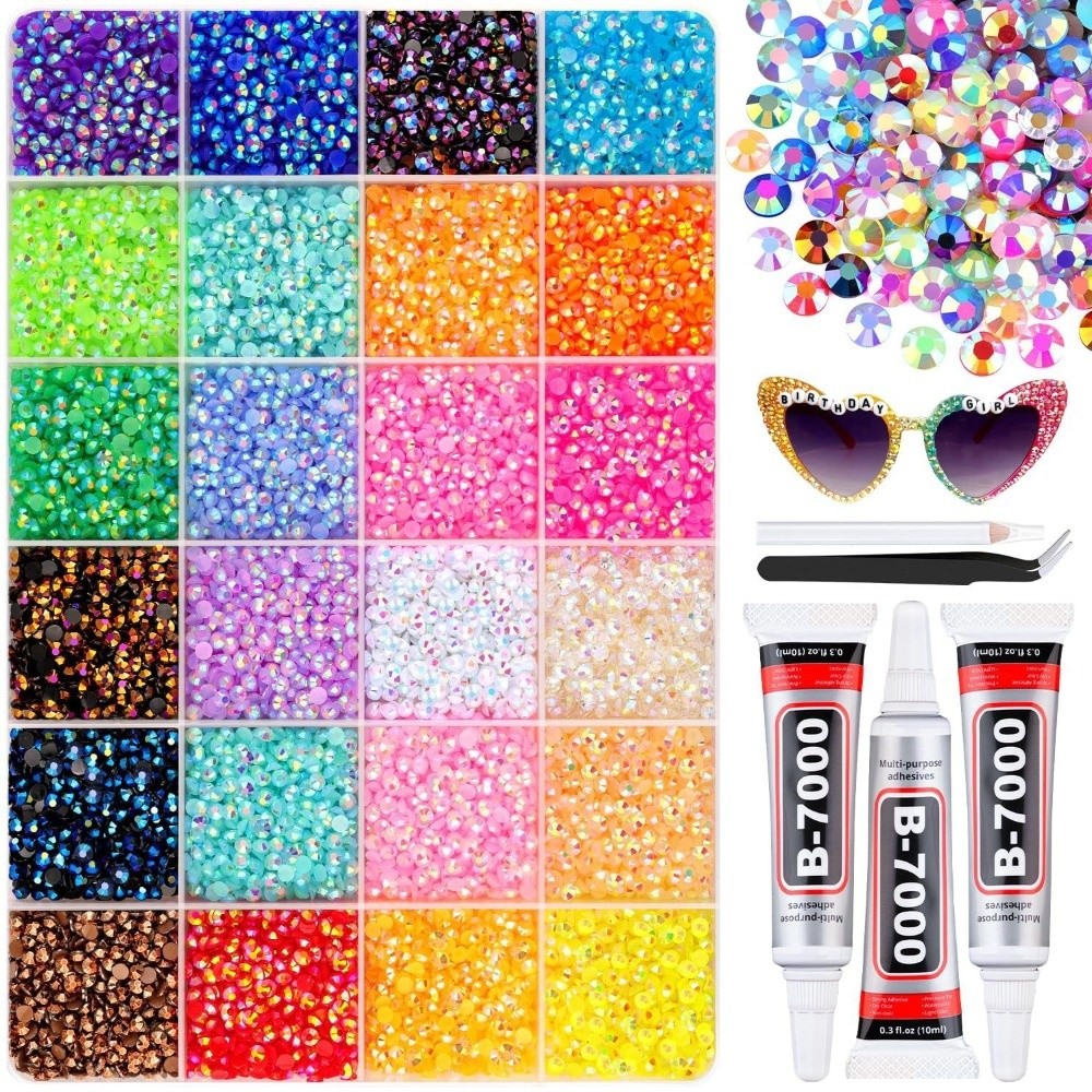Kit Rhinestone Resin Multiwarn - Rhinestone Nail Gem ulasan dan harga