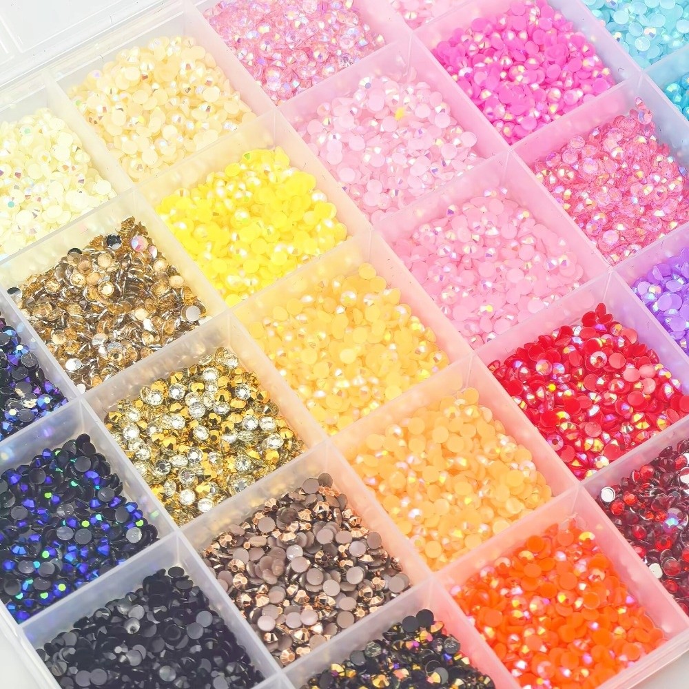 Kit Rhinestone Resin Multiwarn - Rhinestone Nail Gem ulasan dan harga